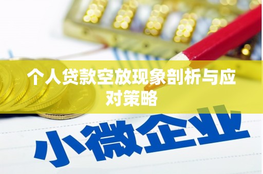 高州个人贷款空放现象剖析与应对策略