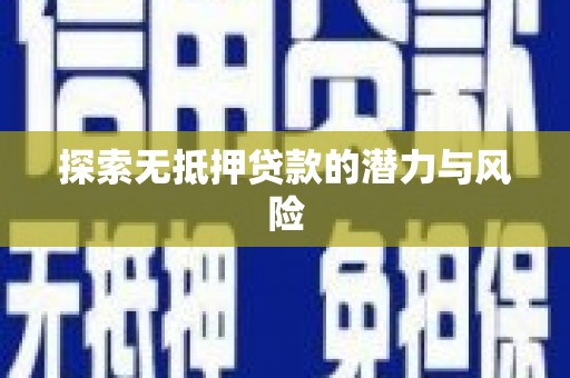 邛崃探索无抵押贷款的潜力与风险