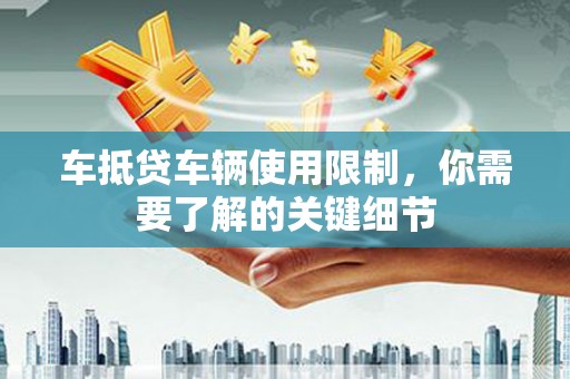 鹿野车抵贷车辆使用限制，你需要了解的关键细节